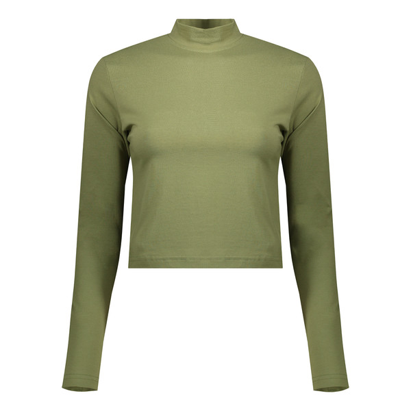 کراپ‌ تی‌شرت آستین بلند زنانه کانتکس مدل 202