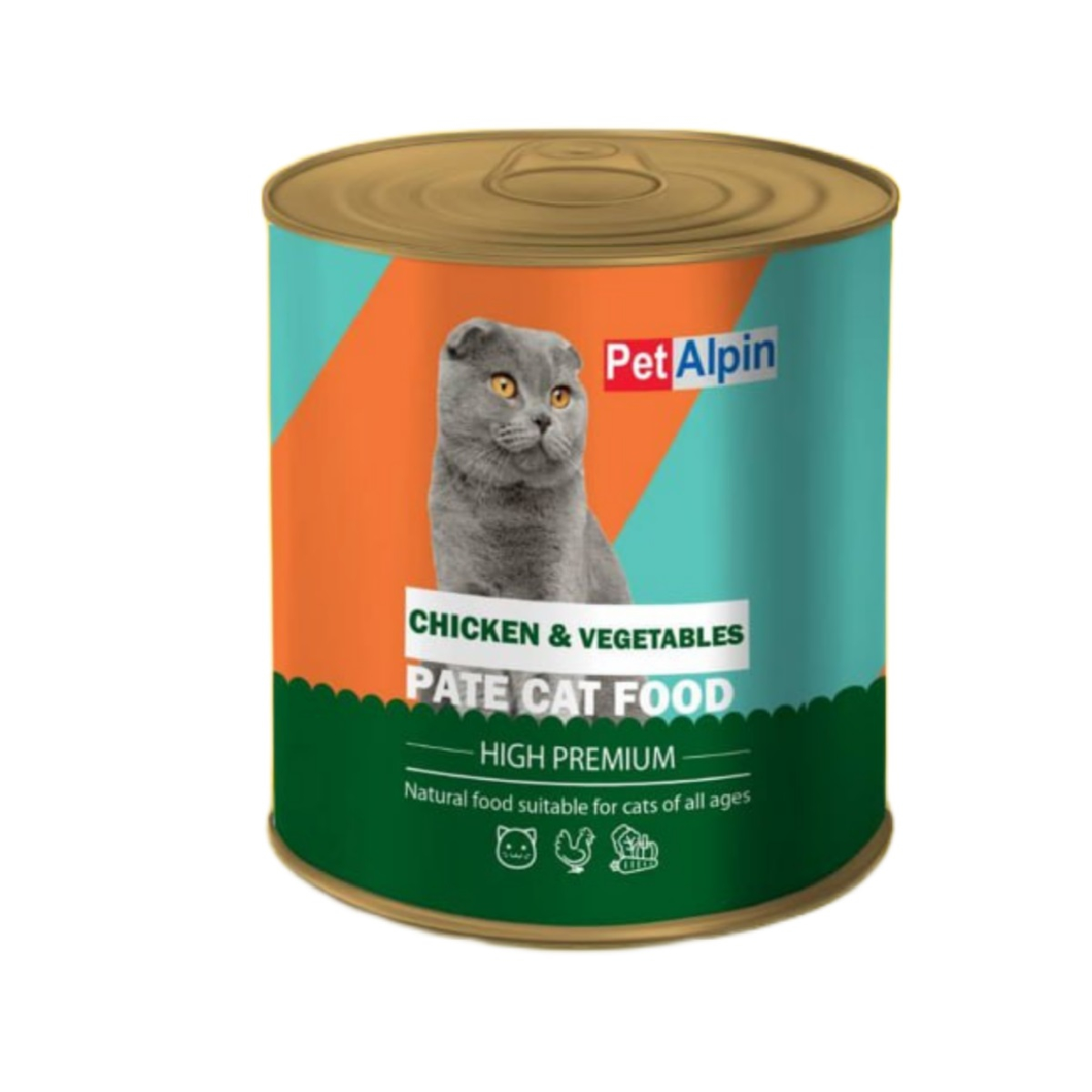 کنسرو گربه پتالپین مدل مرغ و سبزیجات وزن 800 گرم