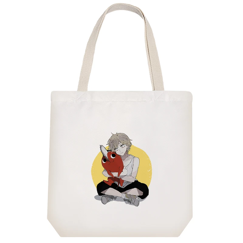 ساک خرید خندالو مدل دنجی و پوچیتا انیمه مرد اره ای کد 1454