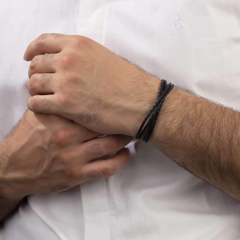 دستبند طلا 18 عیار مردانه تاج مدل G157