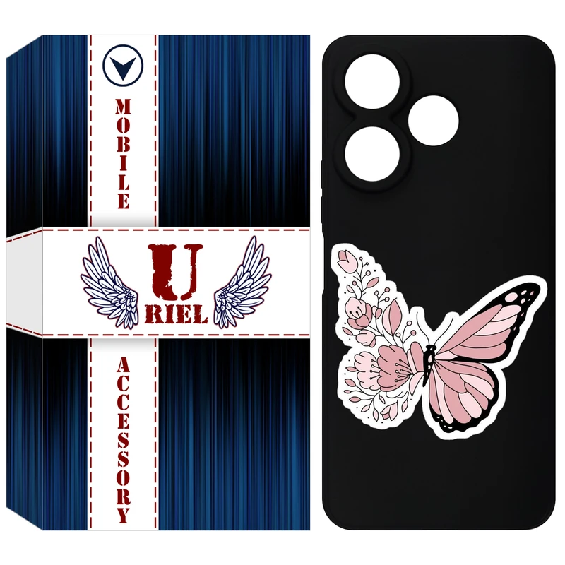 کاور یوریل مدل KSH کد 98 طرح پروانه مناسب برای گوشی موبایل شیائومی Redmi 13x