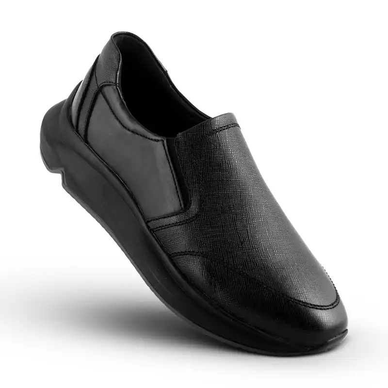 کفش روزمره زنانه چرم یلسان مدل لوید کد HRM-649-msk