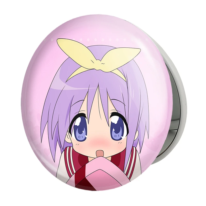 آینه جیبی خندالو طرح تسوکاسا انیمه ستاره خوش شانس Lucky Star  مدل تاشو کد 23616 