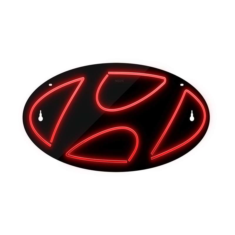 چراغ دیواری نئون دیزاین طرح Hyundai-BL_RD 