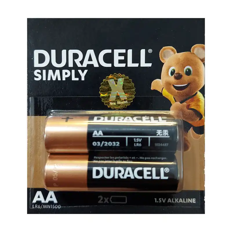 باتری قلمی دوراسل مدل ALKALINE SIMPLY 1.5V بسته دو عددی