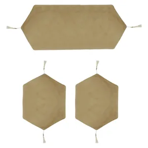 رومیزی مدل مخمل طرح جاسمین مجموعه 3 عددی