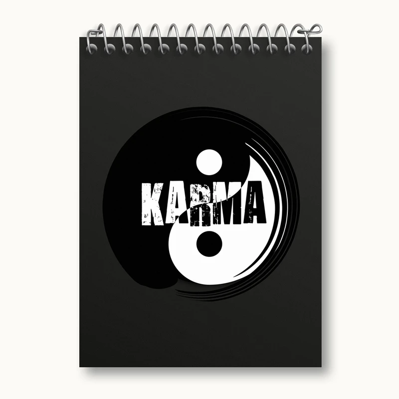 دفتر یادداشت 50 برگ خندالو مدل یین و یانگ کد 27683