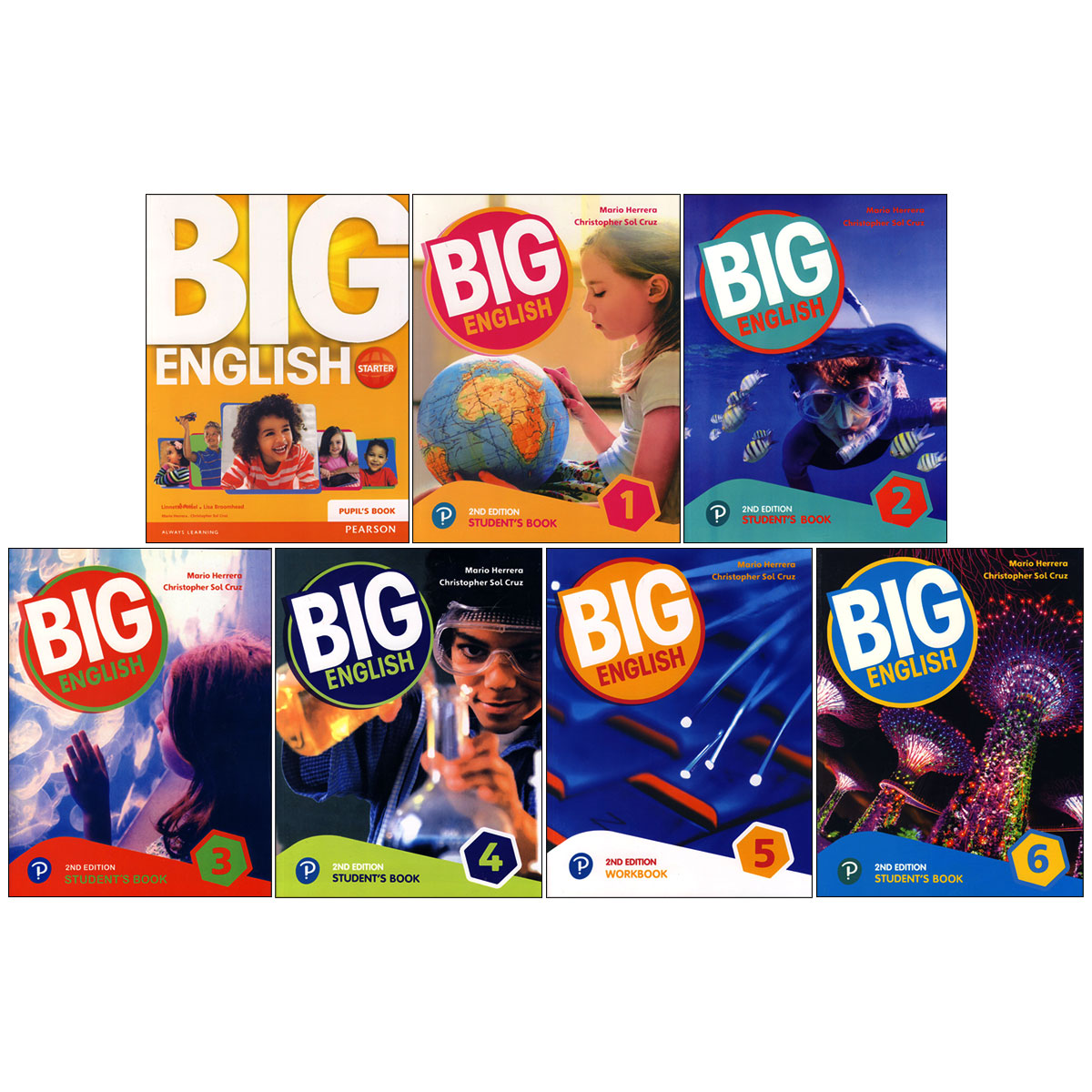 کتاب Big english اثر Christopher Sol Cruz and Mario Herrera انتشارات پرسون 7 جلدی