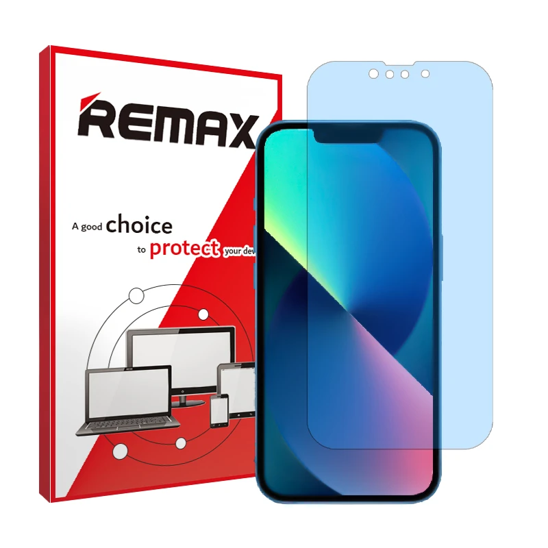 محافظ صفحه نمایش ضداشعه آبی ریمکس مدل HyBLU مناسب برای گوشی موبایل اپل iPhone 13 mini