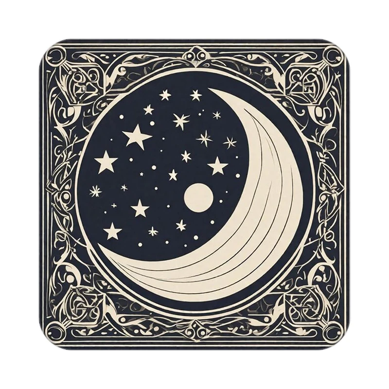 زیر لیوانی کاکتی طرح ماه و ستاره مدل mp52771