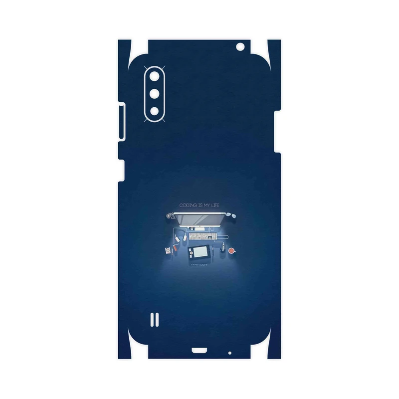 برچسب پوششی ماهوت مدل Programming 3-FullSkin مناسب برای گوشی موبایل سامسونگ Galaxy A01