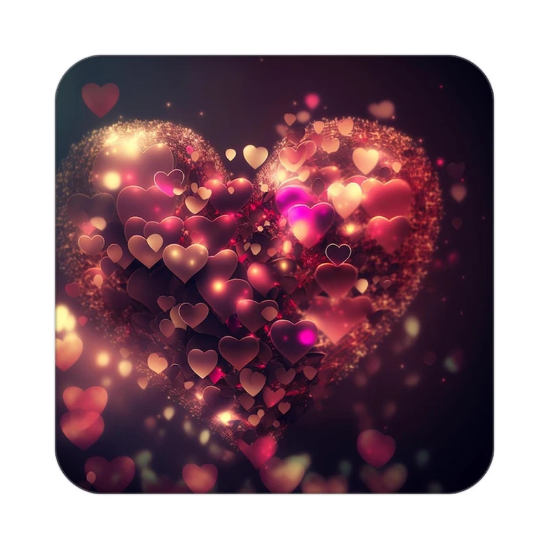 زیر لیوانی کاکتی مدل عاشقانه کد mp10401