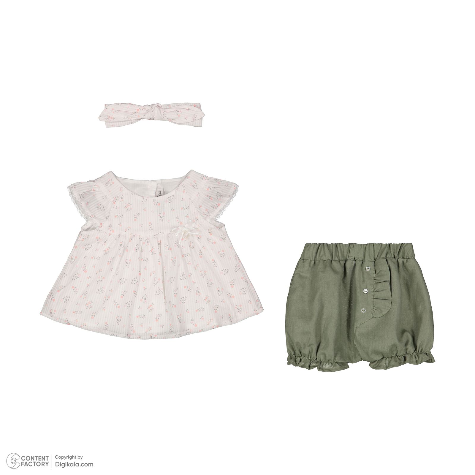ست 3 تکه لباس نوزادی دخترانه ایندیگو مدل 140211073 -  - 2