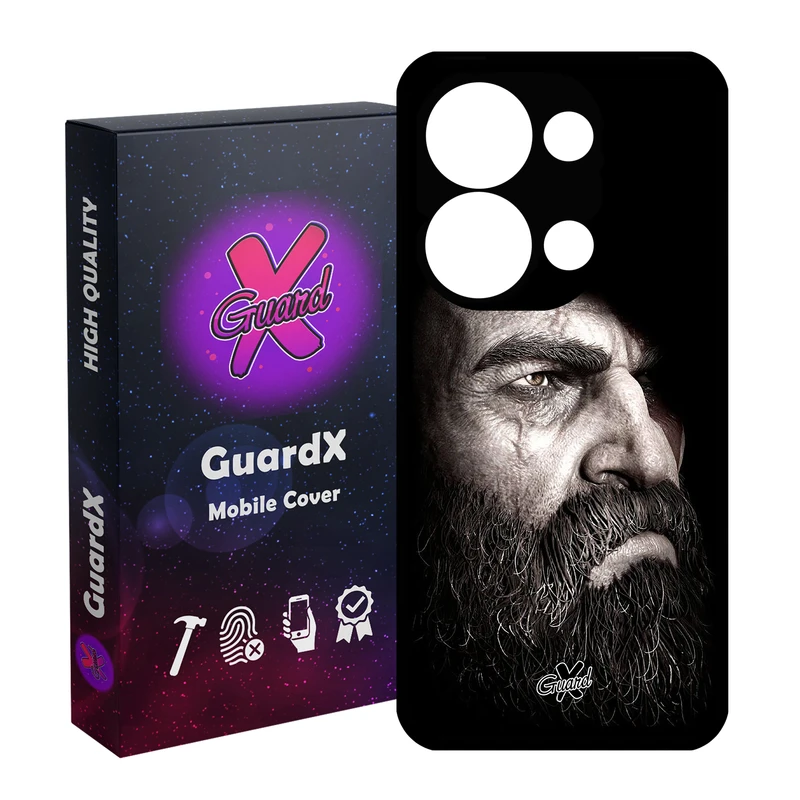کاور گارد ایکس طرح God of War مدل Glass10100 مناسب برای گوشی موبایل شیائومی Redmi Note 13 Pro 4G / Poco M6 Pro 4G