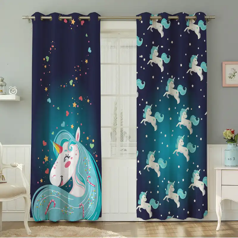 پرده نیروانا طرح کودک  مدل مخمل کد 4979سایز 140×280 سانتی متر