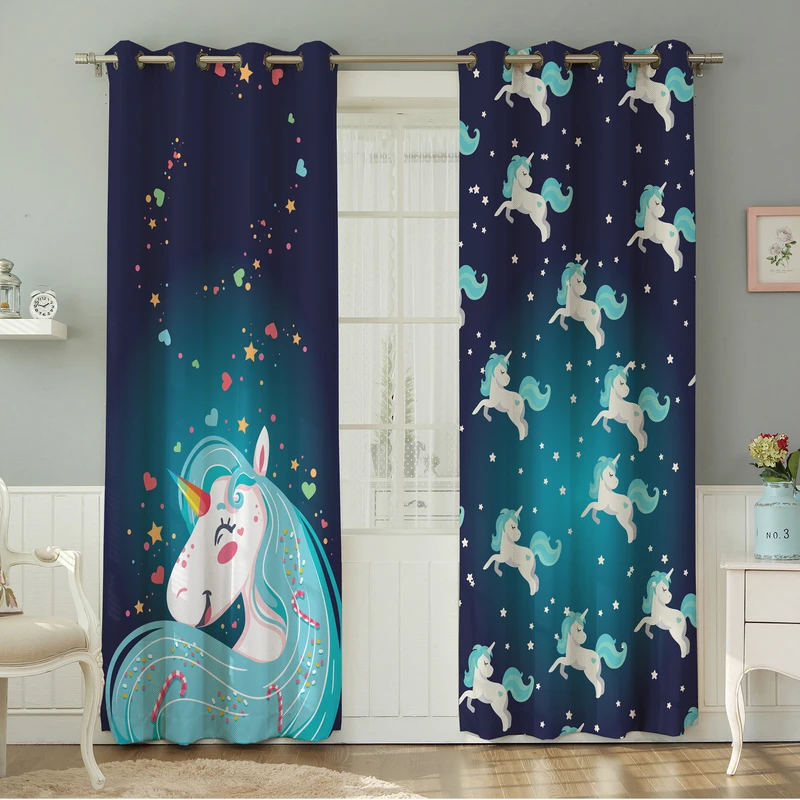 پرده نیروانا طرح کودک  مدل مخمل کد 4979سایز 140×280 سانتی متر