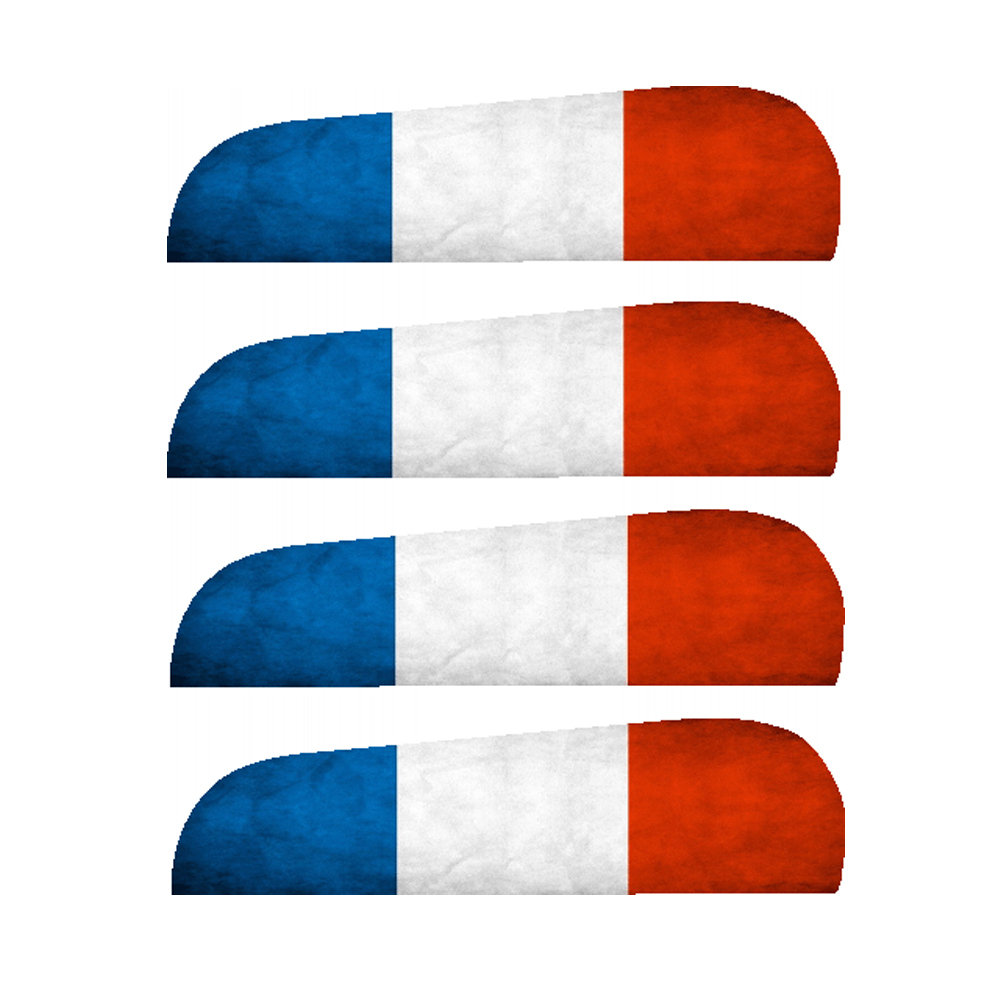 برچسب دستگیره خودرو نکسان طرح پرچم فرانسه کد SD001 مناسب برای تیبا 2 مجموعه 4 عددی