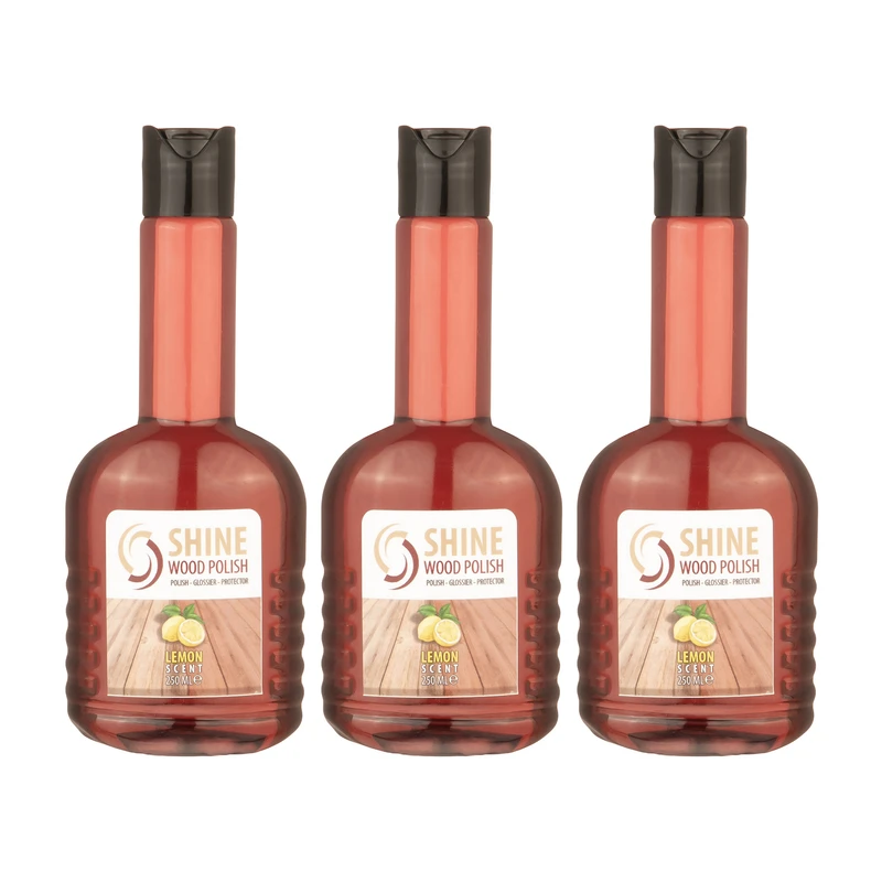 براق کننده و پولیش واکس چوب شاین مدل A.777 حجم 250 میلی لیتر بسته 3 عددی