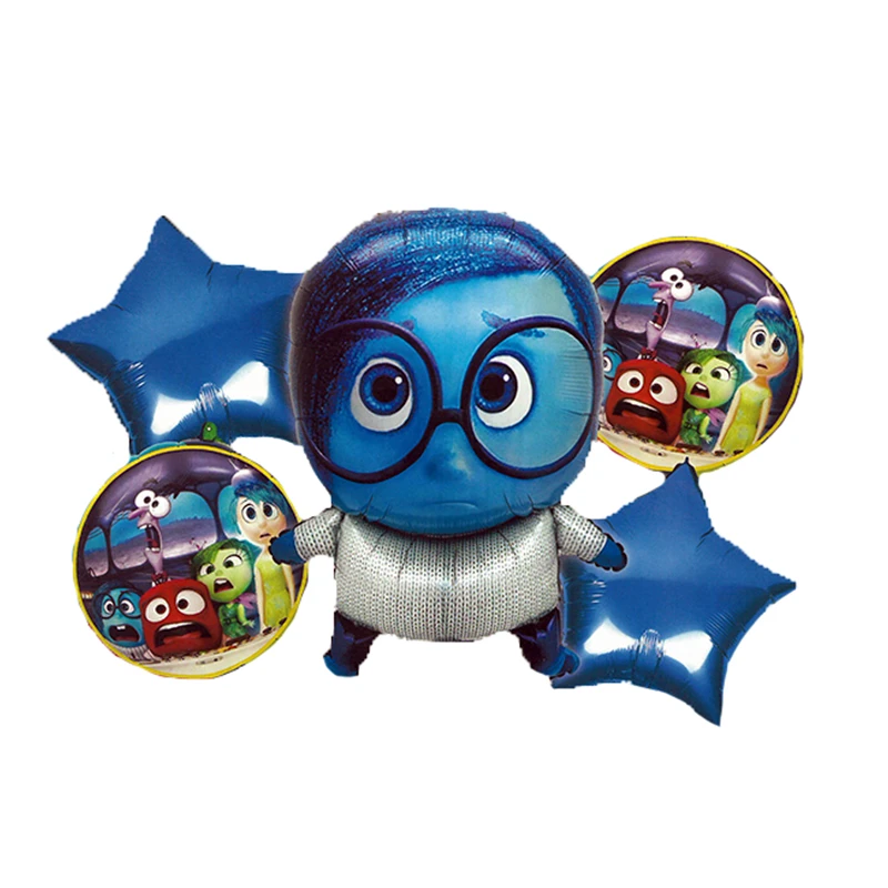 بادکنک فویلی مدل درون و بیرون  مجموعه 5 عددی 