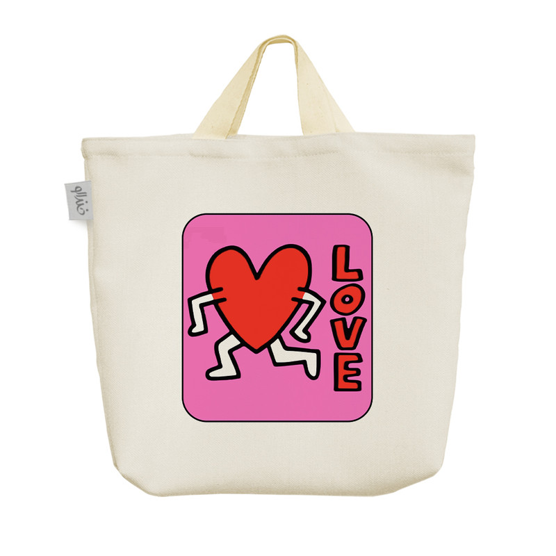 ساک خرید خندالو مدل قلب دونده کد 10352