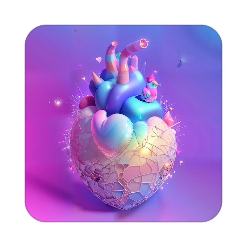 زیر لیوانی کاکتی مدل عاشقانه کد mp11898