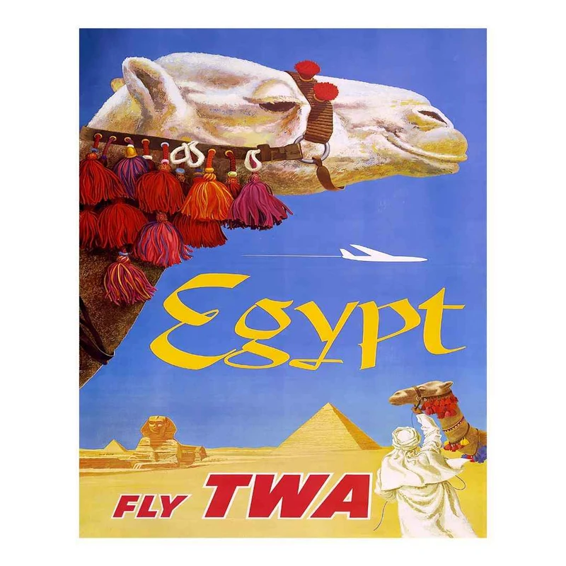 پوستر مدل سفر-مصر - شتر در صحرا