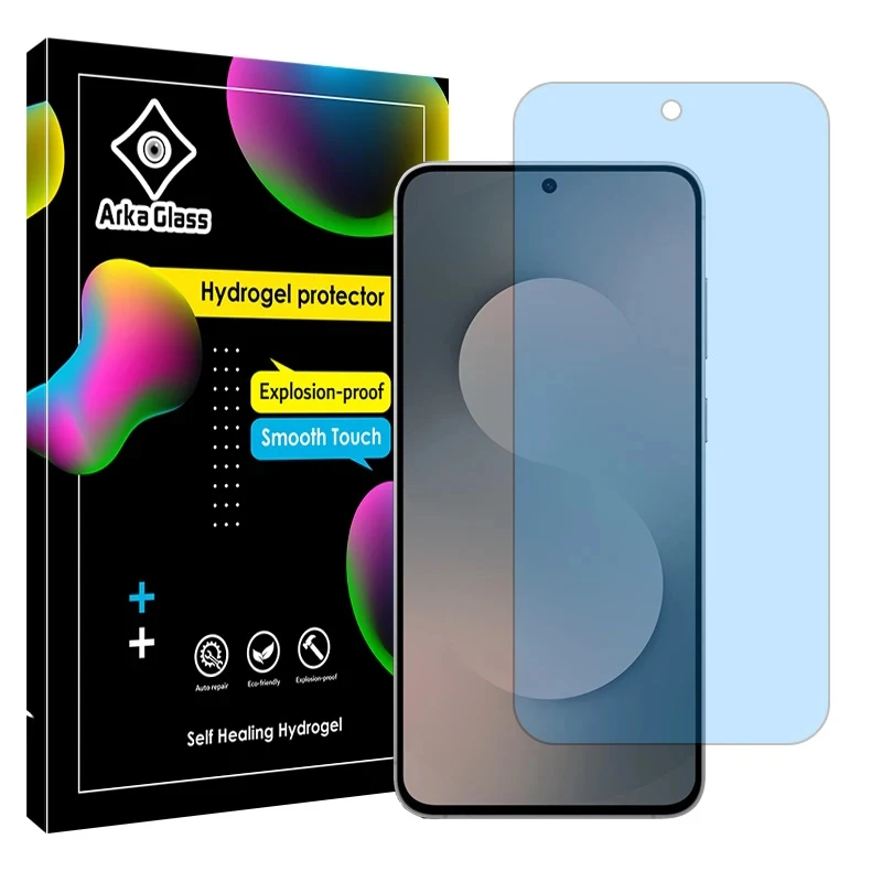 محافظ صفحه نمایش آنتی بلو آرکا گلس مدل هیدروژلی مناسب برای گوشی موبایل سامسونگ Galaxy S25 FE