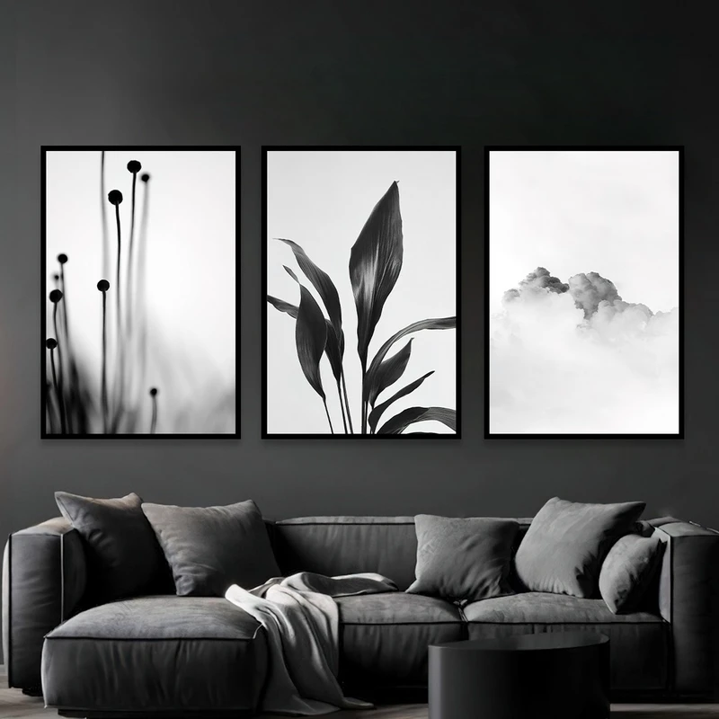 تابلو بکلیت مدل طرح برگ و شکوفه گل B-1114 مجموعه 3 عددی