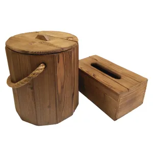 ست سطل و جای دستمال کاغذی کیان تک کد 01
