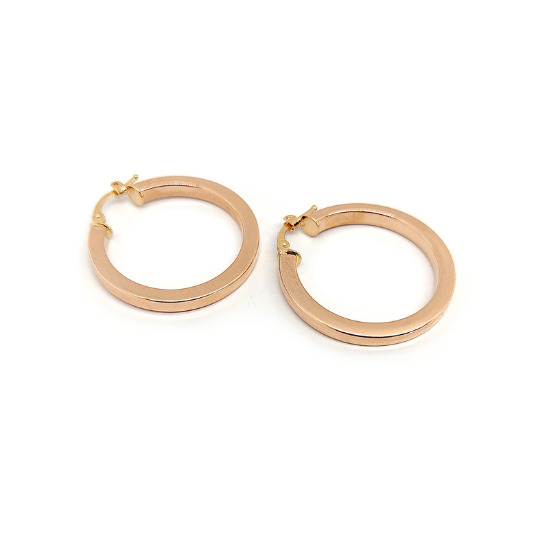 گوشواره حلقه ای طلا 18 عیار زنانه طلا و جواهرسازی افرا مدل رویال 397 - 3