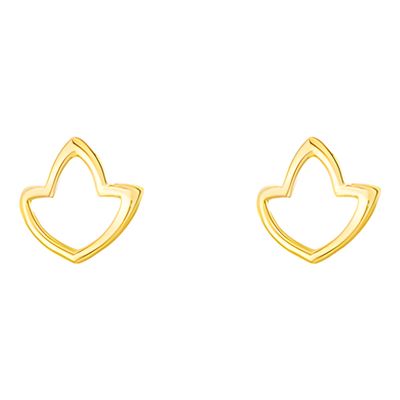 گوشواره میخی طلا 18 عیار زنانه کیا گالری مدل گل لاله کد EMH007