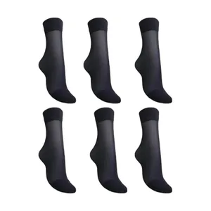 جوراب ساق کوتاه زنانه بهبود مدل پارازین 1.20ساده بسته 6 عددی
