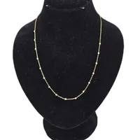 زنجیر طلا کم اجرت ۱۸ عیار زنانه گالری طلا و شمش برلیان مدل گوی البرنادو