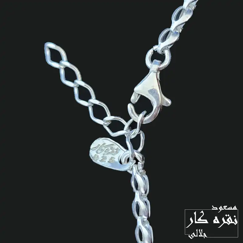 دستبند نقره زنانه مسعود جلالی نقره کار مدل 30602