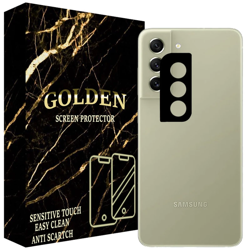 محافظ لنز دوربین گلدن مدل LNZGLD-01 مناسب برای گوشی موبایل سامسونگ Galaxy S21 FE 5G 