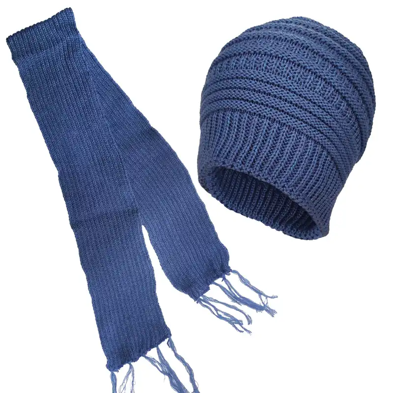 ست کلاه و شال گردن بافتنی مدل 2023