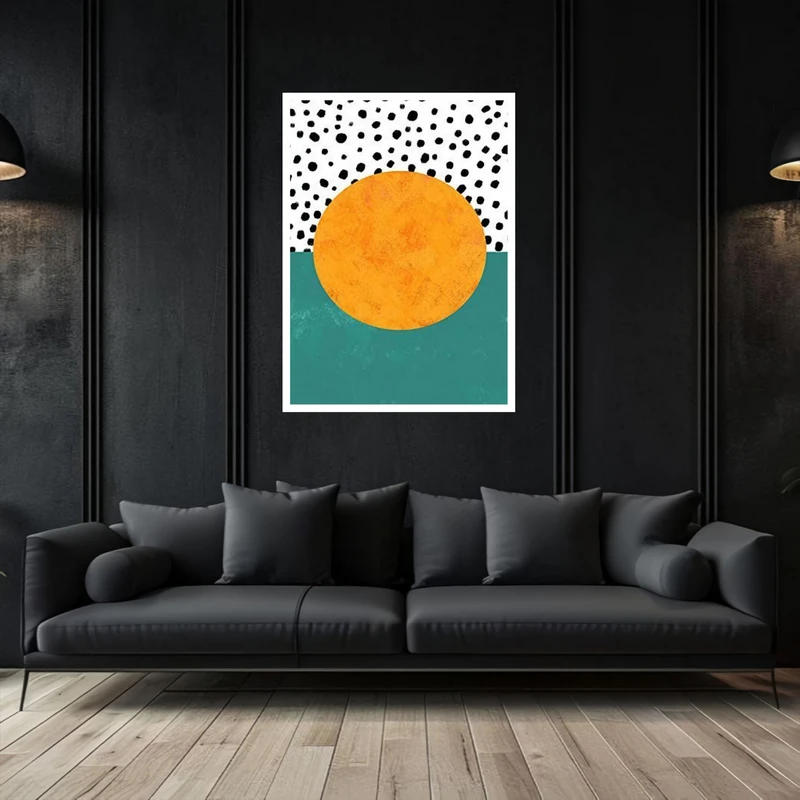 تابلو بکلیت طرح نقاشی دکوراتیو هنری مدل W-bu5529 فریم سفید