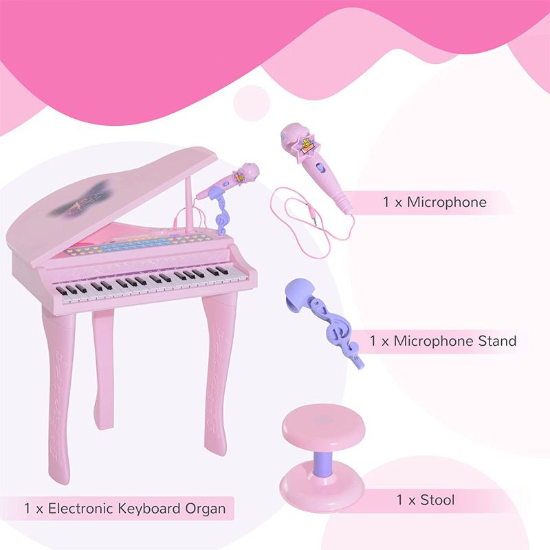 اسباب بازی موزیکال مدل پیانو پایه دار و میکروفون کد 88022 -  - 8