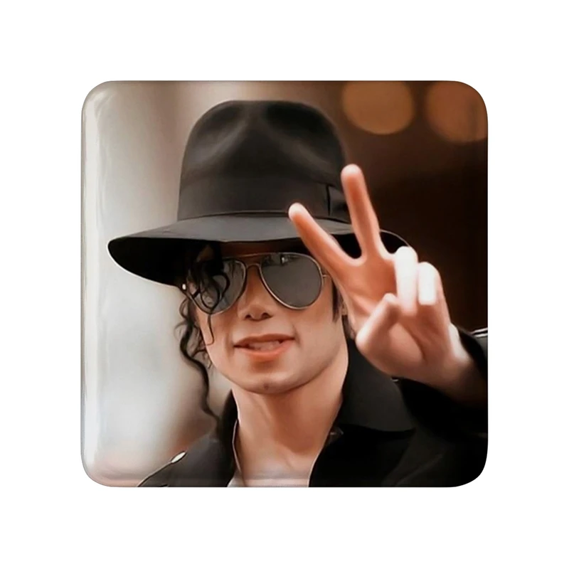 مگنت خندالو طرح مایکل جکسون Michael Jackson  مدل مربعی کد 19248