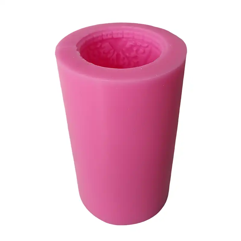 قالب شمع مدل استوانه منبت طرح اسلیمی گلدار کد C 12CM