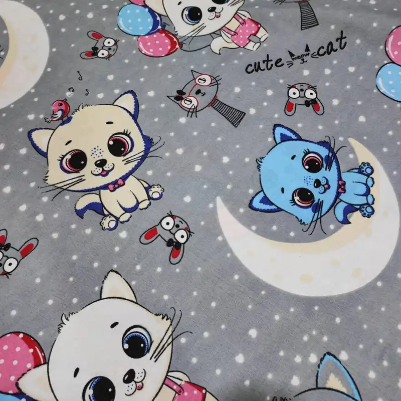 پارچه ملحفه مدل کودک طرح پیشی کد A