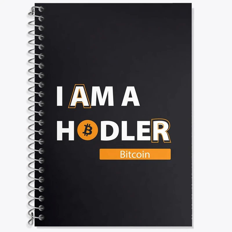 دفتر زبان 50 برگ خندالو مدل دو خط طرح I Am A Hodler Bitcoin کد 10891