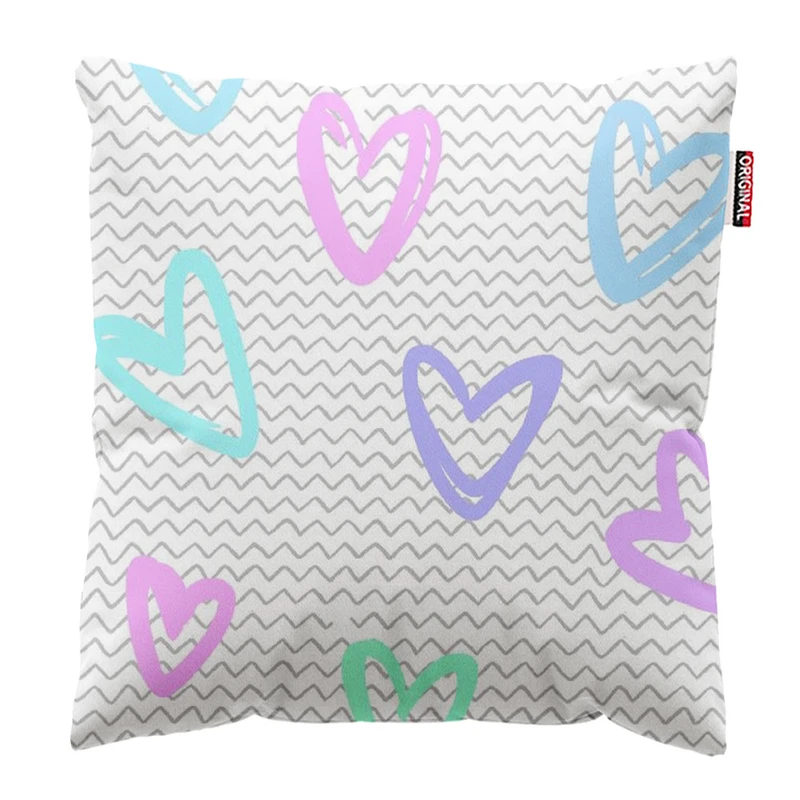  کوسن پاد آفرین طرح قلب کد 3203 سایز 30*30 سانتی متر