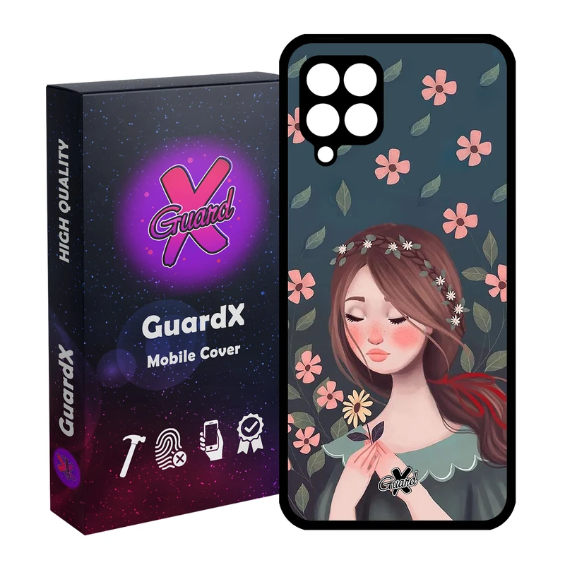 کاور گارد ایکس طرح Girl مدل Glass10332 مناسب برای گوشی موبایل سامسونگ Galaxy A12
