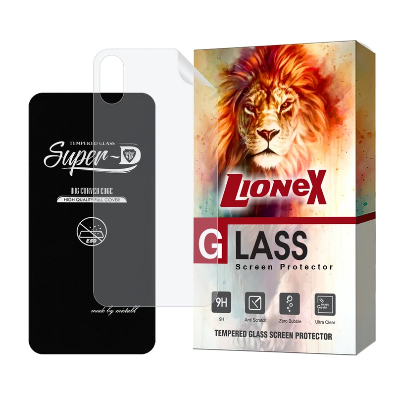 محافظ صفحه نمایش لایونکس مدل SUPNABKLI مناسب برای گوشی موبایل اپل iPhone X / XS  به همراه محافظ پشت گوشی