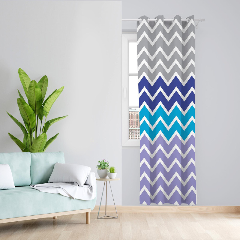 پرده مدل زیگزاگ مخمل پانچی کد 1039 سایز 140x200 سانتی متر