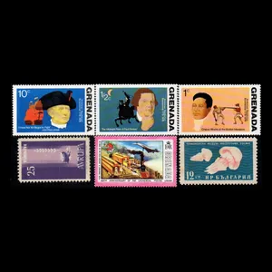 تمبر یادگاری مدل خارجی مجموعه 6 عددی 