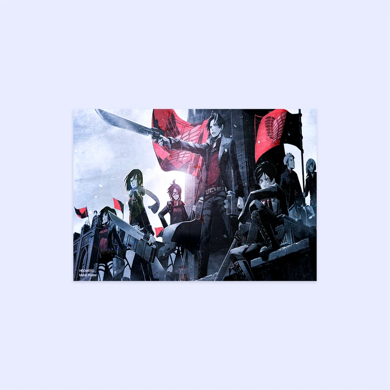 پوستر هومرو مدل فلزی طرح انیمه اتک آن تایتان کد PS866
