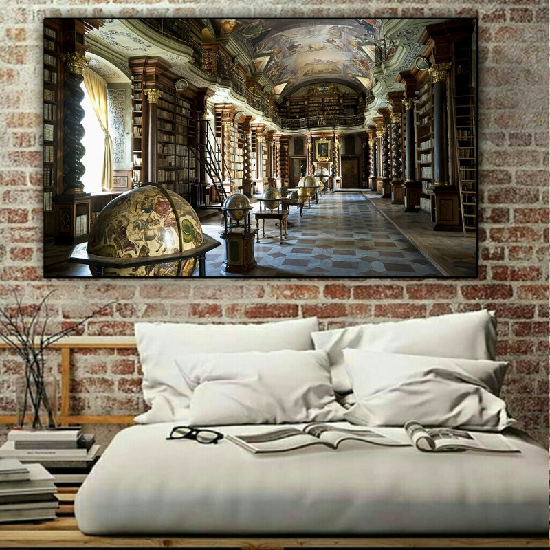 پوستر دیواری طرح کتابخانه کد AR1040