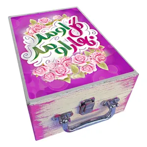  جعبه هدیه چوبی مدل چمدان بهاری کد WS606